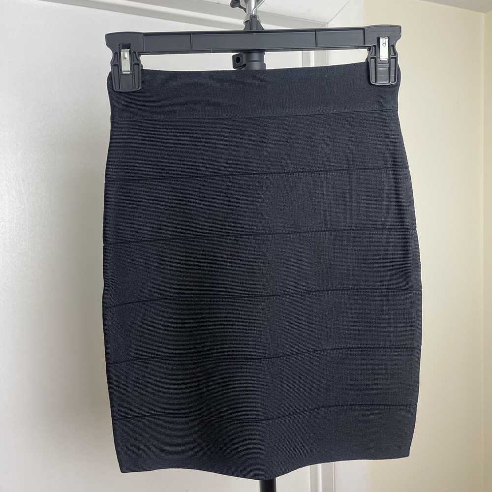 Bebe Black Bandage Mini Skirt XS
